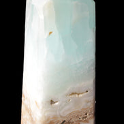 Blue Aragonite Caribbean Calcite obelisk 42*128mm 395g Rocks and Things
