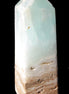 Blue Aragonite Caribbean Calcite obelisk 42*128mm 395g Rocks and Things