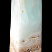 Blue Aragonite Caribbean Calcite obelisk 42*128mm 395g Rocks and Things