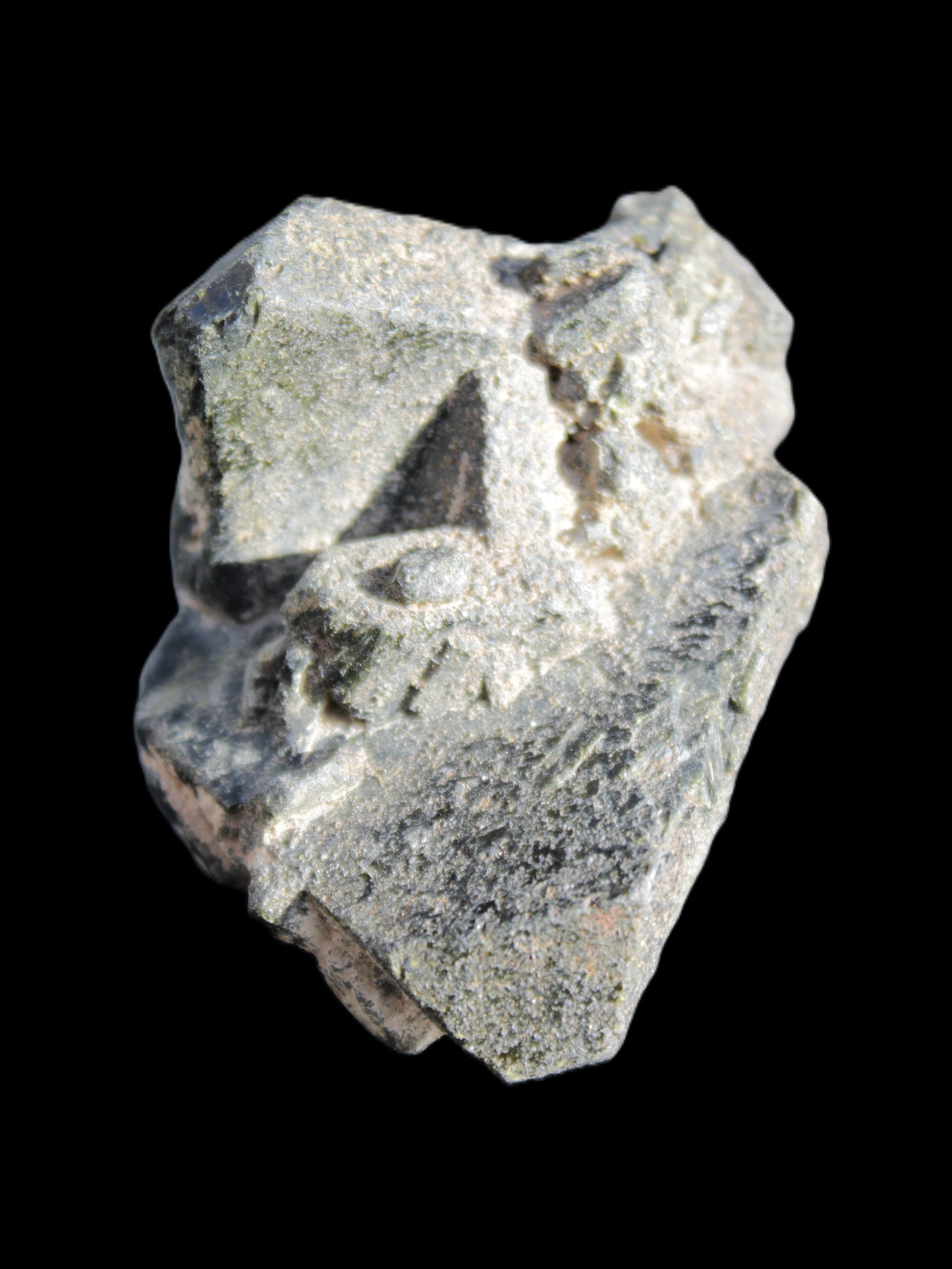 Magnificent Epidote cluster specimen from Afghanistan 66*45*58mm 135.9g in sunlight - Rocks and Things Store