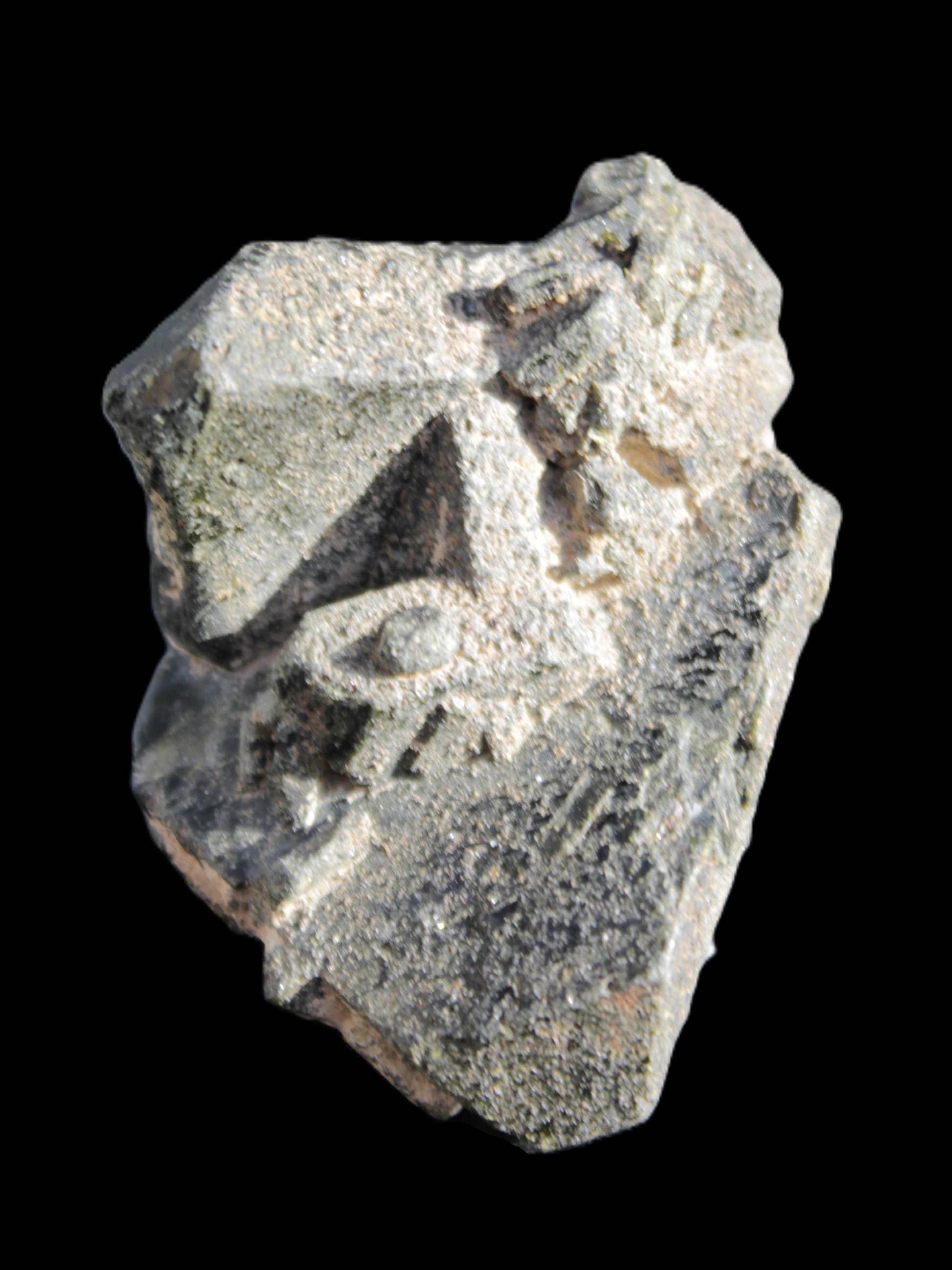 Magnificent Epidote cluster specimen from Afghanistan 66*45*58mm 135.9g in sunlight - Rocks and Things Store