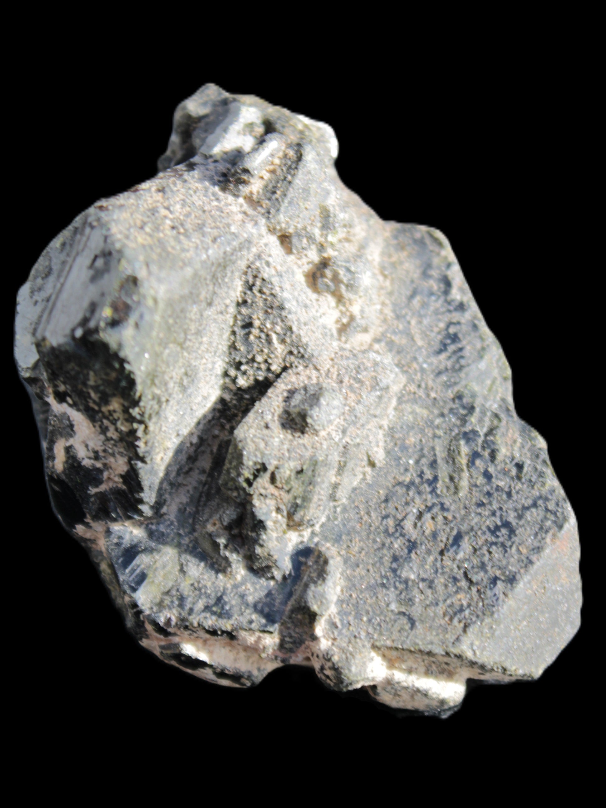 Magnificent Epidote cluster specimen from Afghanistan 66*45*58mm 135.9g in sunlight - Rocks and Things Store