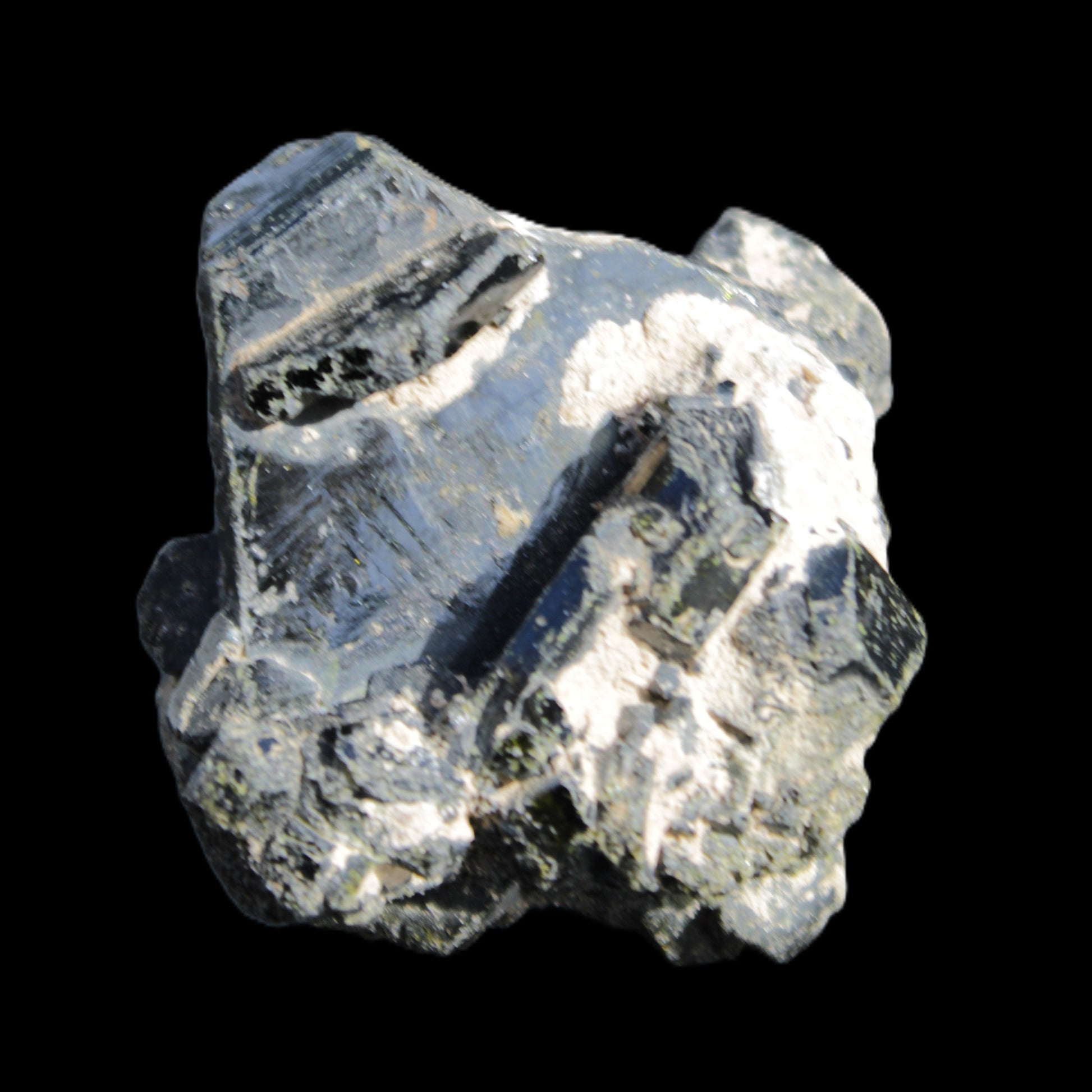 Magnificent Epidote cluster specimen from Afghanistan 66*45*58mm 135.9g in sunlight - Rocks and Things Store