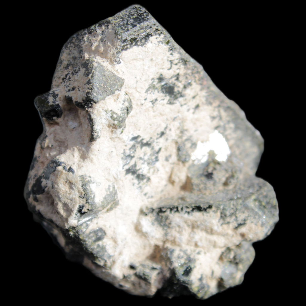 Magnificent Epidote cluster specimen from Afghanistan 66*45*58mm 135.9g in sunlight - Rocks and Things Store