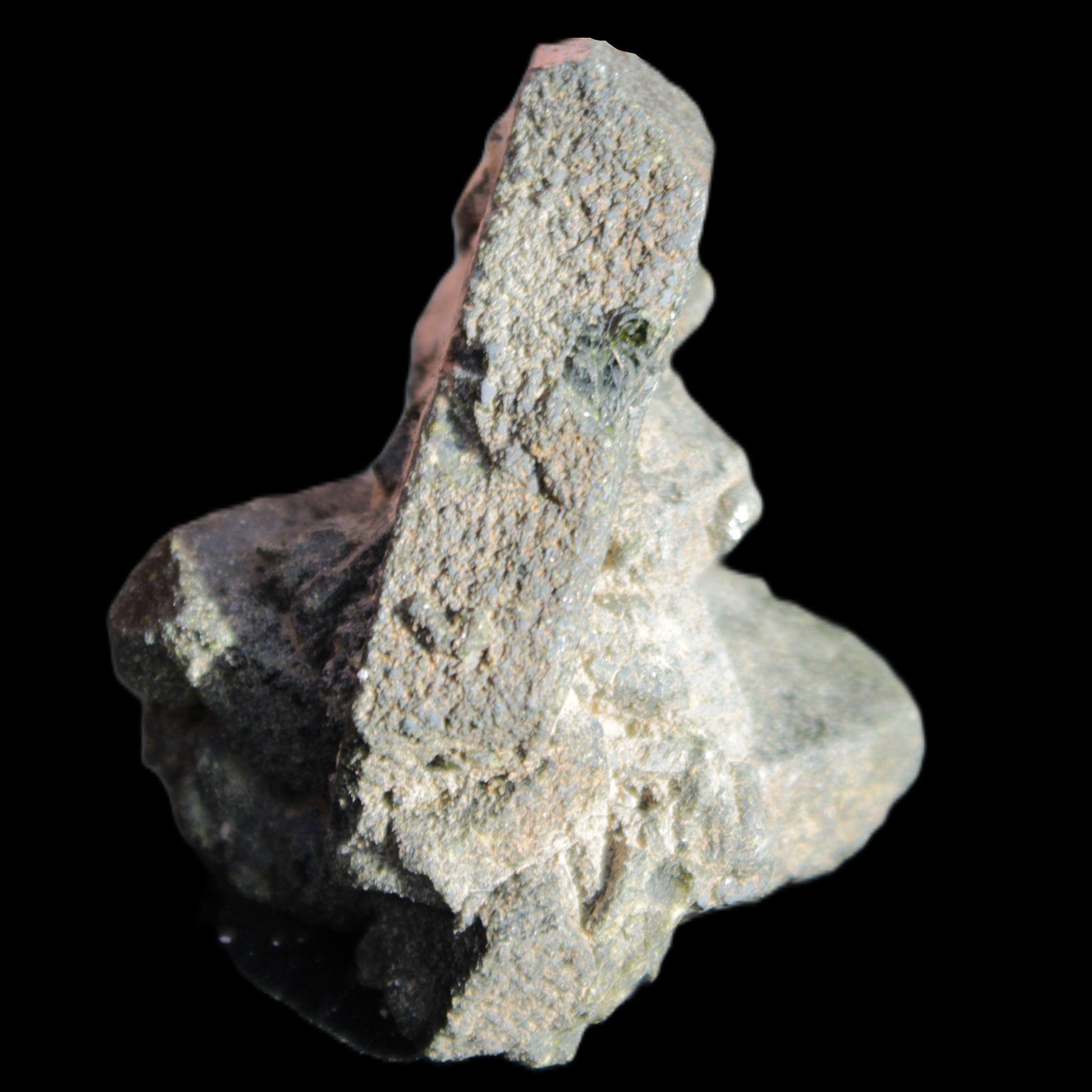 Magnificent Epidote cluster specimen from Afghanistan 66*45*58mm 135.9g in sunlight - Rocks and Things Store