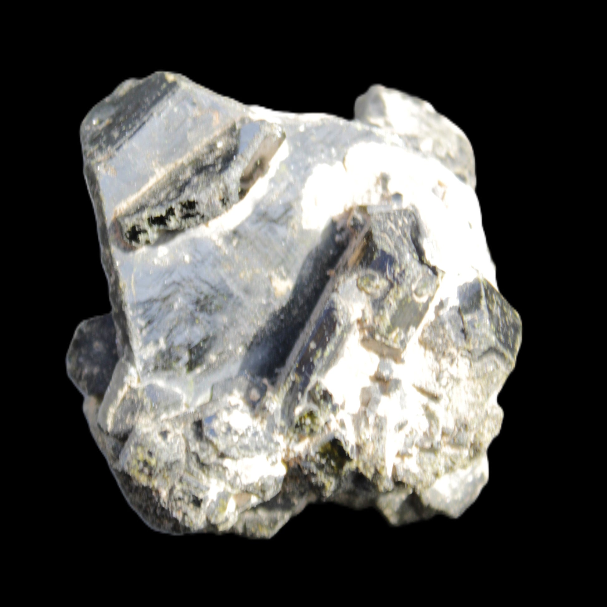 Magnificent Epidote cluster specimen from Afghanistan 66*45*58mm 135.9g in sunlight - Rocks and Things Store
