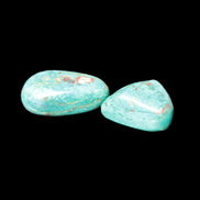 Chrysocolla Malachite 1/2 tumbled stones 22-32mm 20-25g in bright light - Rocks and Things Store