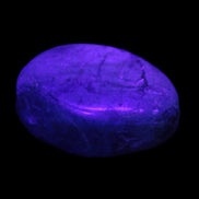 Chrysocolla 1/2 tumbled stones 22-32mm 20-25g in UV light - Rocks and Things Store