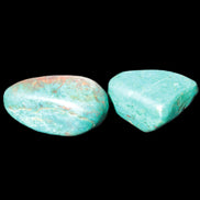 Chrysocolla Malachite 1/2 tumbled stones 22-32mm 20-25g in bright light - Rocks and Things Store