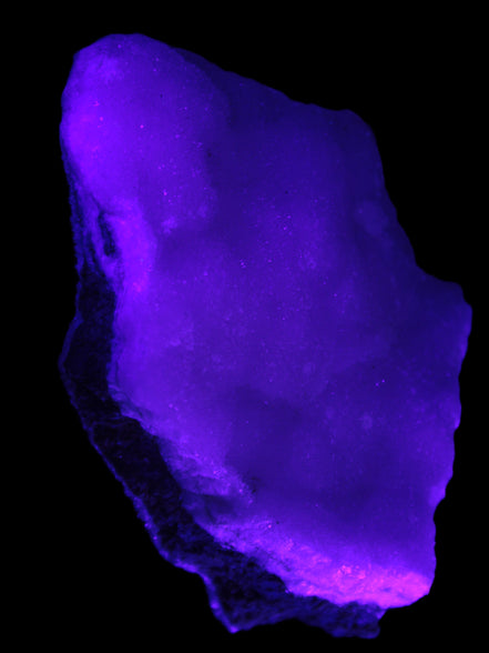 Pink Aragonite specimen 120*40*81mm 480g in UV light -Rocks and Things Store