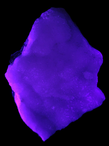 Pink Aragonite specimen 120*40*81mm 480g in UV light -Rocks and Things Store