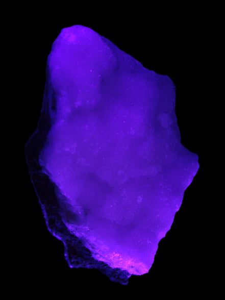Pink Aragonite specimen 120*40*81mm 480g in UV light -Rocks and Things Store