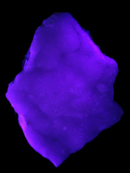 Pink Aragonite specimen 120*40*81mm 480g in UV light -Rocks and Things Store