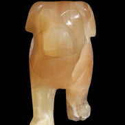 Honey Calcite hand-carved Dog 673g Rocks and Things