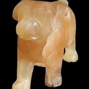 Honey Calcite hand-carved Dog 673g Rocks and Things