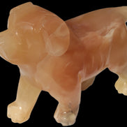 Honey Calcite hand-carved Dog 673g Rocks and Things