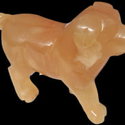 Honey Calcite hand-carved Dog 673g Rocks and Things