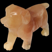 Honey Calcite hand-carved Dog 673g Rocks and Things