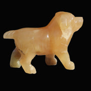 Honey Calcite hand-carved Dog 673g Rocks and Things