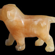Honey Calcite hand-carved Dog 673g Rocks and Things