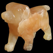 Honey Calcite hand-carved Dog 673g Rocks and Things