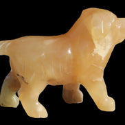 Honey Calcite hand-carved Dog 673g Rocks and Things