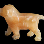 Honey Calcite hand-carved Dog 673g Rocks and Things