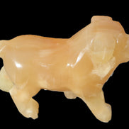 Honey Calcite hand-carved Dog 673g Rocks and Things