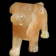Honey Calcite hand-carved Dog 673g Rocks and Things