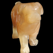 Honey Calcite hand-carved Dog 673g Rocks and Things
