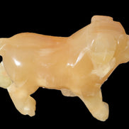 Honey Calcite hand-carved Dog 673g Rocks and Things