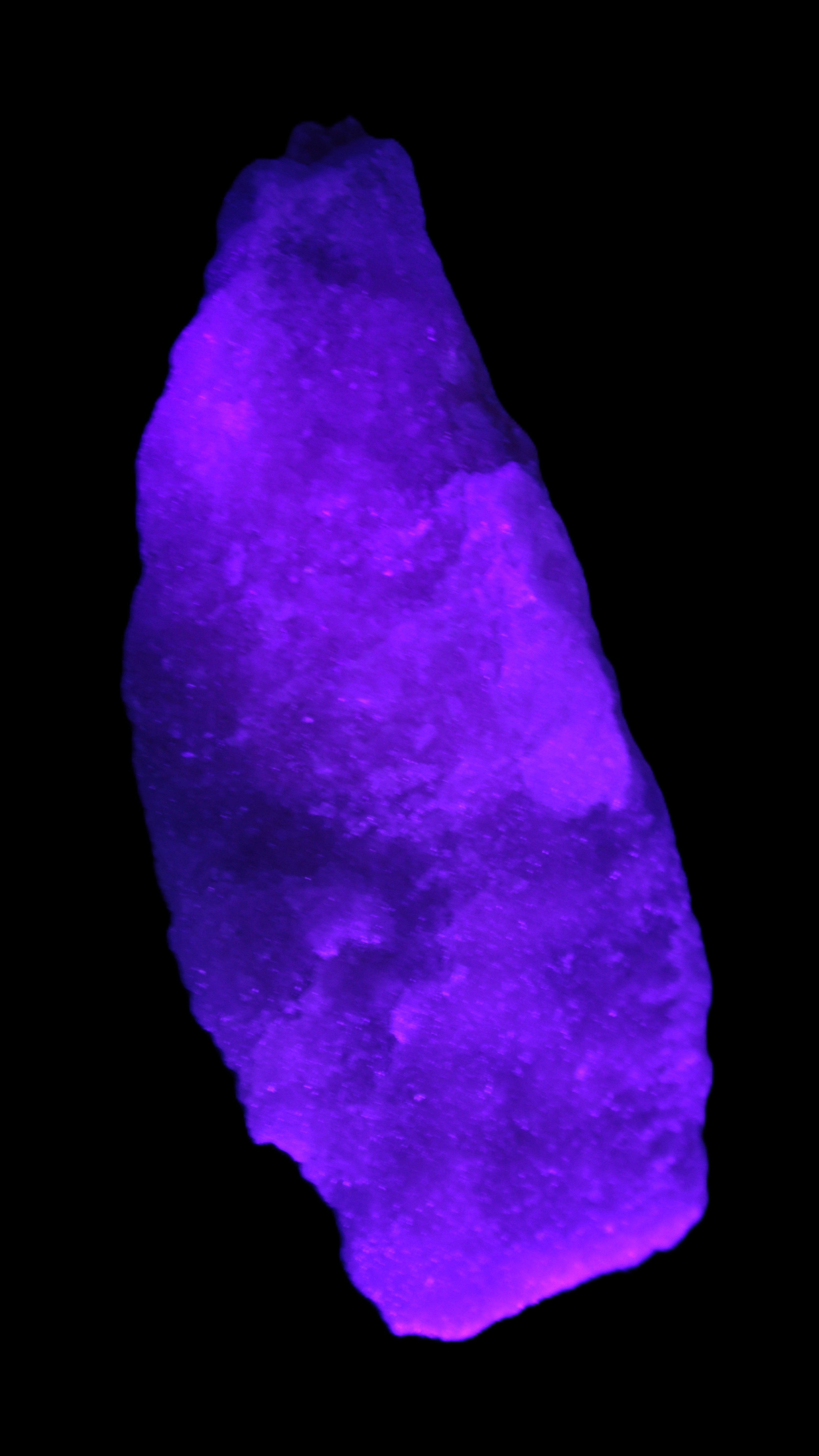 Pink Aragonite specimen on Ironstone matrix 150*22*75mm 336g in UV light -  Rocks and Things Store