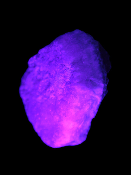Pink Aragonite specimen on Ironstone matrix 57*24*40mm 116g in UV light - Rocks and Things Store