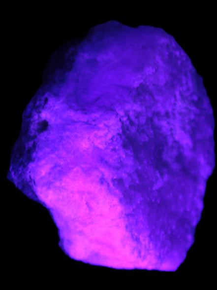 Pink Aragonite specimen on Ironstone matrix 57*24*40mm 116g in UV light - Rocks and Things Store