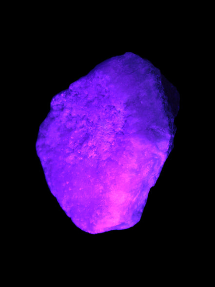 Pink Aragonite specimen on Ironstone matrix 57*24*40mm 116g in UV light - Rocks and Things Store