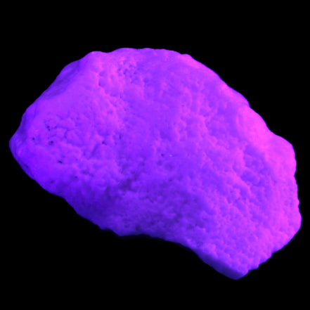 Pink Aragonite specimen from Pakistan 62*22*51mm 76.5g in UV light -  Rocks and Things Store