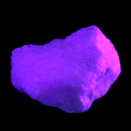 Pink Aragonite specimen from Pakistan 62*22*51mm 76.5g in UV light -  Rocks and Things Store
