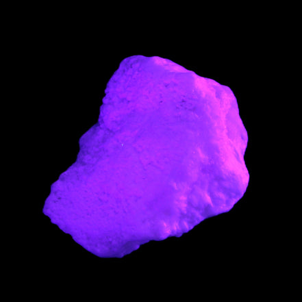 Pink Aragonite specimen from Pakistan 62*22*51mm 76.5g in UV light -  Rocks and Things Store