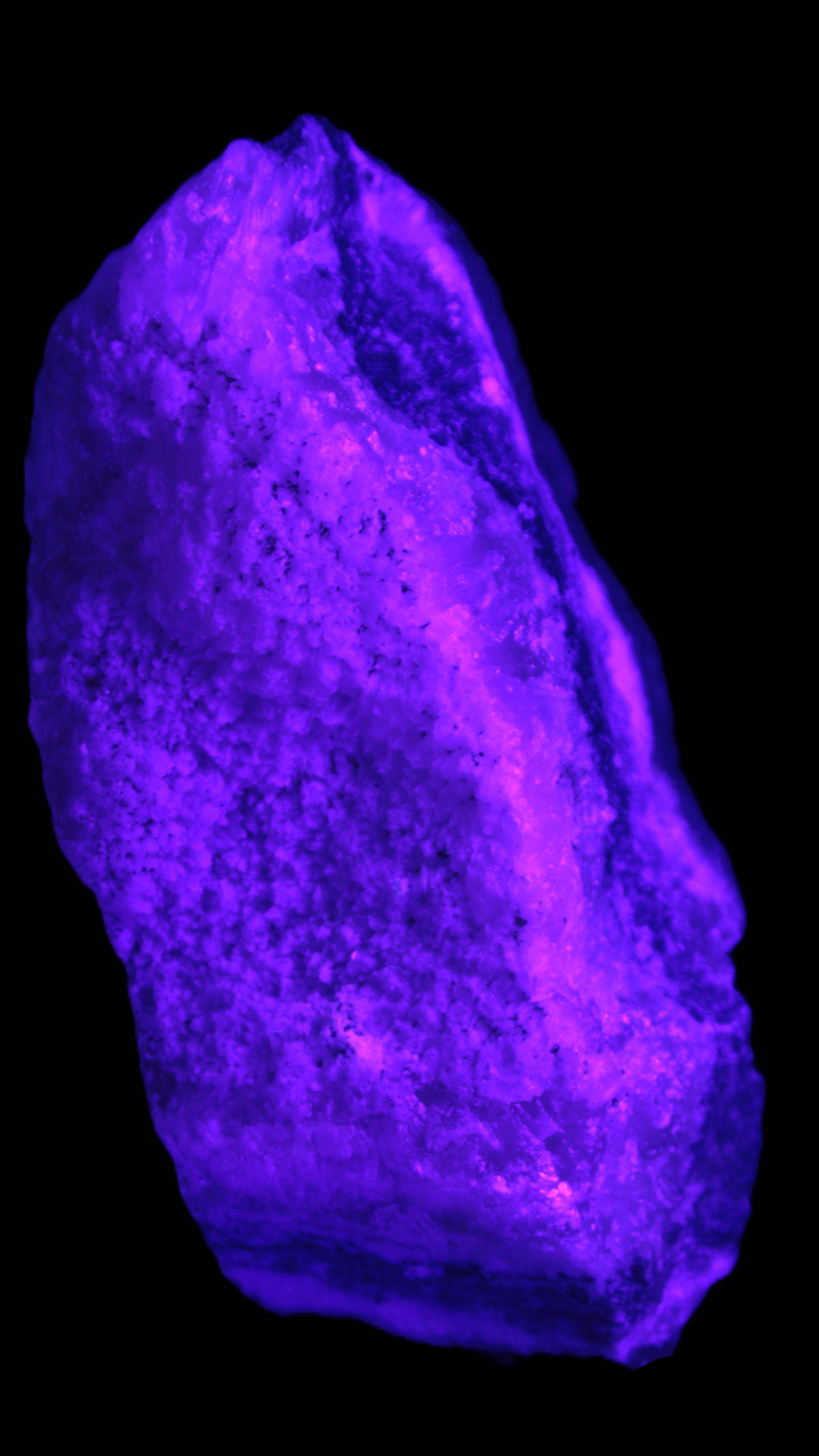 Pink Aragonite specimen on Ironstone matrix 102*53*36mm 276.8g in UV light - Rocks and Things Store