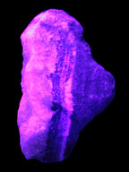 Pink Aragonite specimen on Ironstone matrix 102*53*36mm 276.8g in UV light - Rocks and Things Store