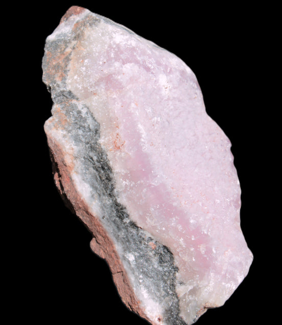 Pink Aragonite specimen on Ironstone matrix 102*53*36mm 276.8g in bright sunshine - Rocks and Things Store
