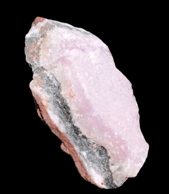 Pink Aragonite specimen on Ironstone matrix 102*53*36mm 276.8g in bright sunshine - Rocks and Things Store