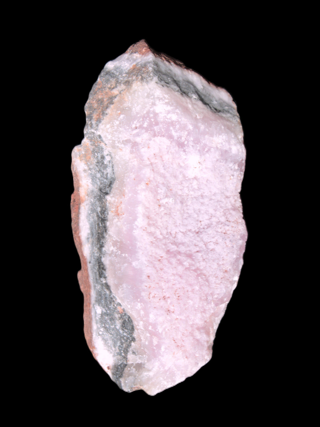 Pink Aragonite specimen on Ironstone matrix 102*53*36mm 276.8g in bright sunshine - Rocks and Things Store