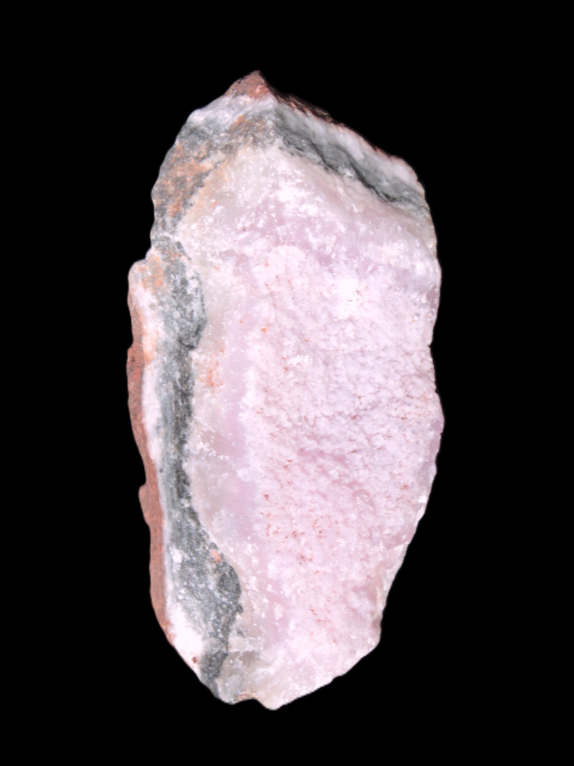 Pink Aragonite specimen on Ironstone matrix 102*53*36mm 276.8g in bright sunshine - Rocks and Things Store