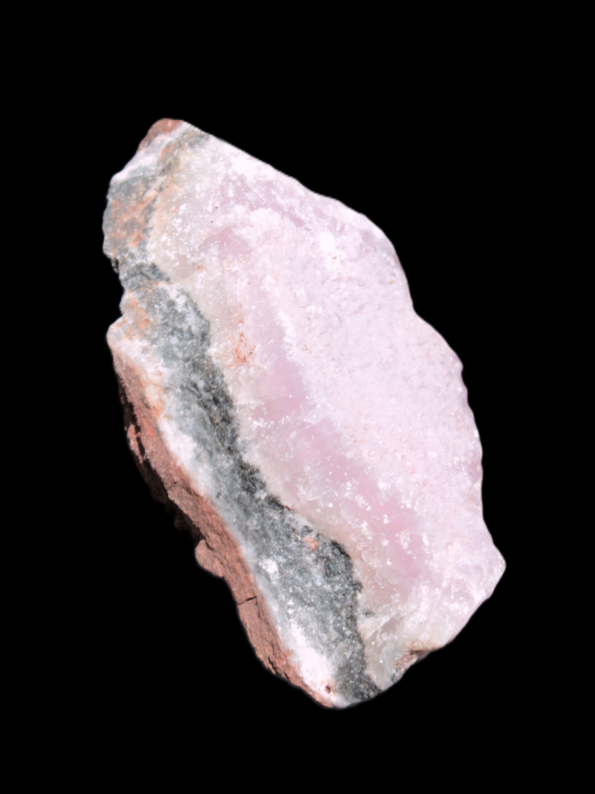 Pink Aragonite specimen on Ironstone matrix 102*53*36mm 276.8g in bright sunshine - Rocks and Things Store