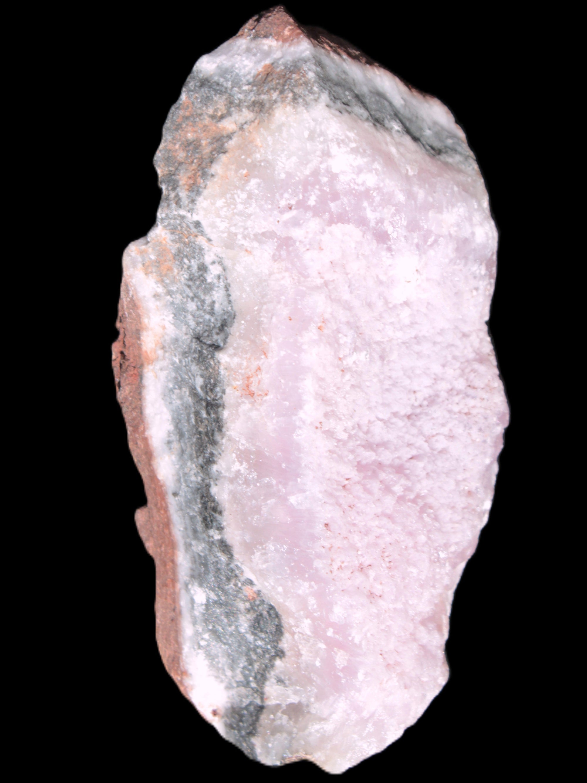 Pink Aragonite specimen on Ironstone matrix 102*53*36mm 276.8g in bright sunshine - Rocks and Things Store