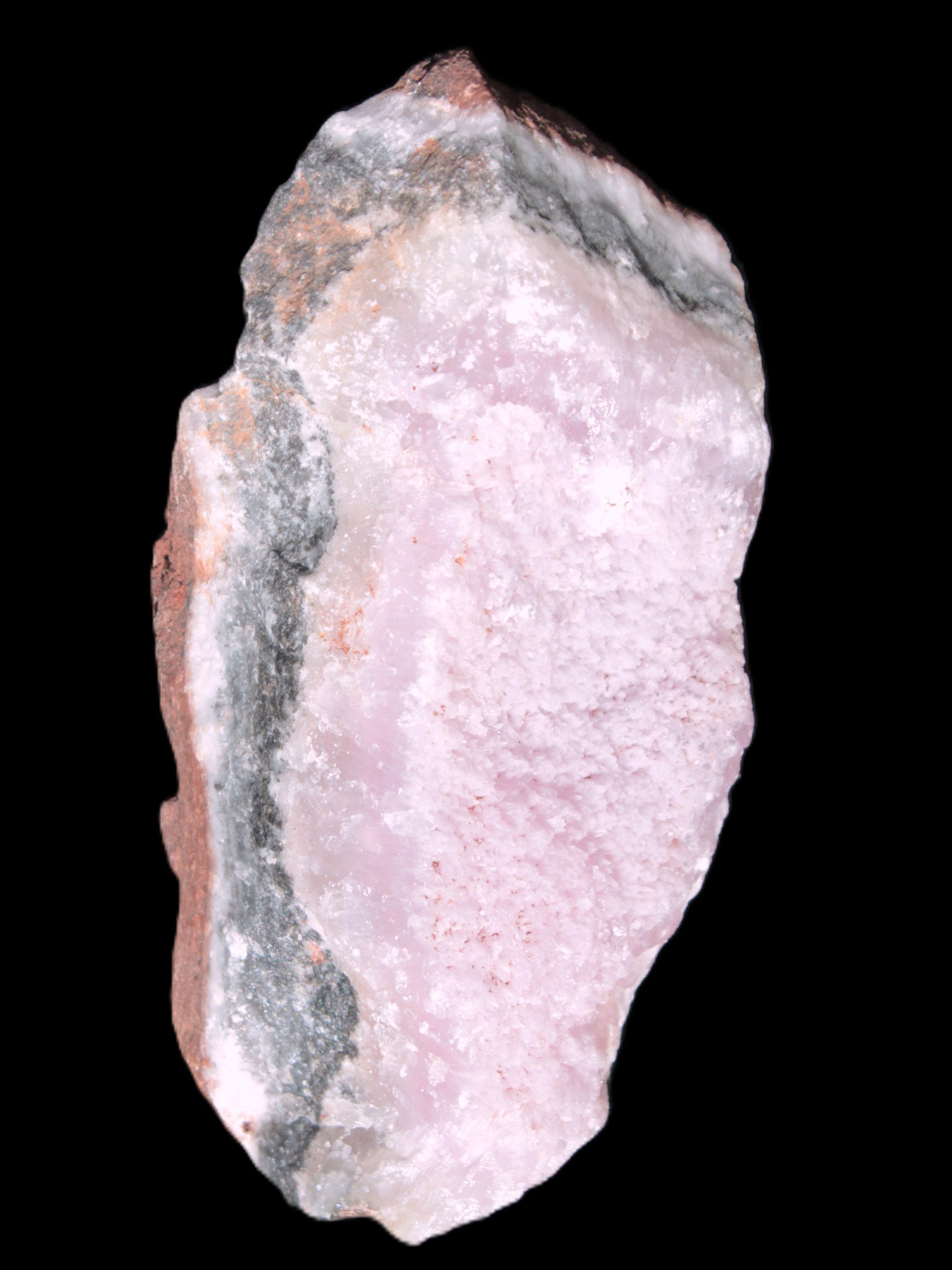 Pink Aragonite specimen on Ironstone matrix 102*53*36mm 276.8g in bright sunshine - Rocks and Things Store