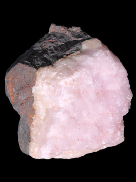 Pink Aragonite specimen on Ironstone matrix 75*45*67mm 462.2g in bright sunlight - Rocks and Things Store