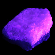 Pink Aragonite specimen on Ironstone matrix 75*45*67mm 462.2g in UV light - Rocks and Things Store