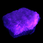 Pink Aragonite specimen on Ironstone matrix 75*45*67mm 462.2g in UV light - Rocks and Things Store